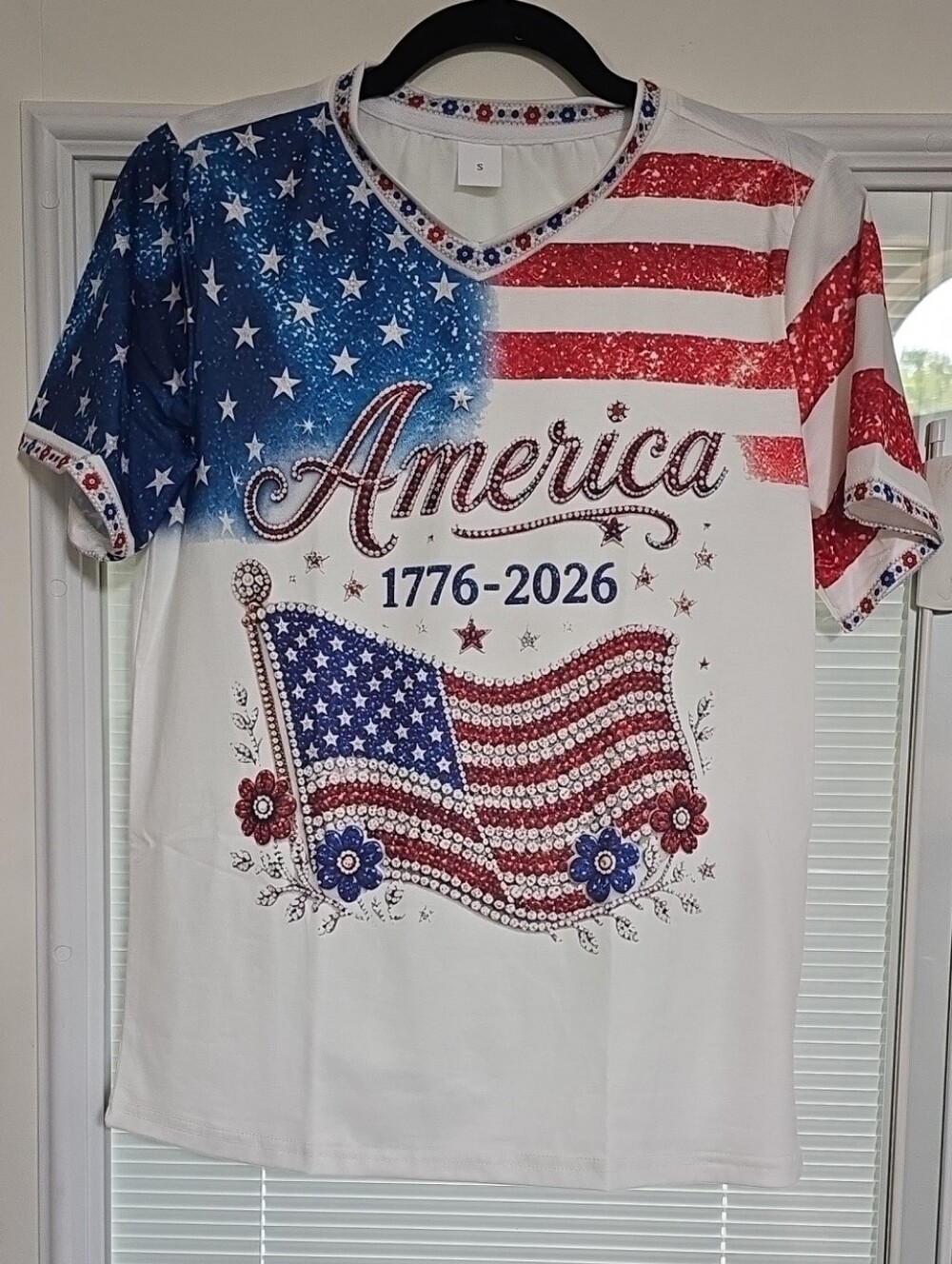 America 1776-2026 Patriotic Kids Top - Red, White & Blue
